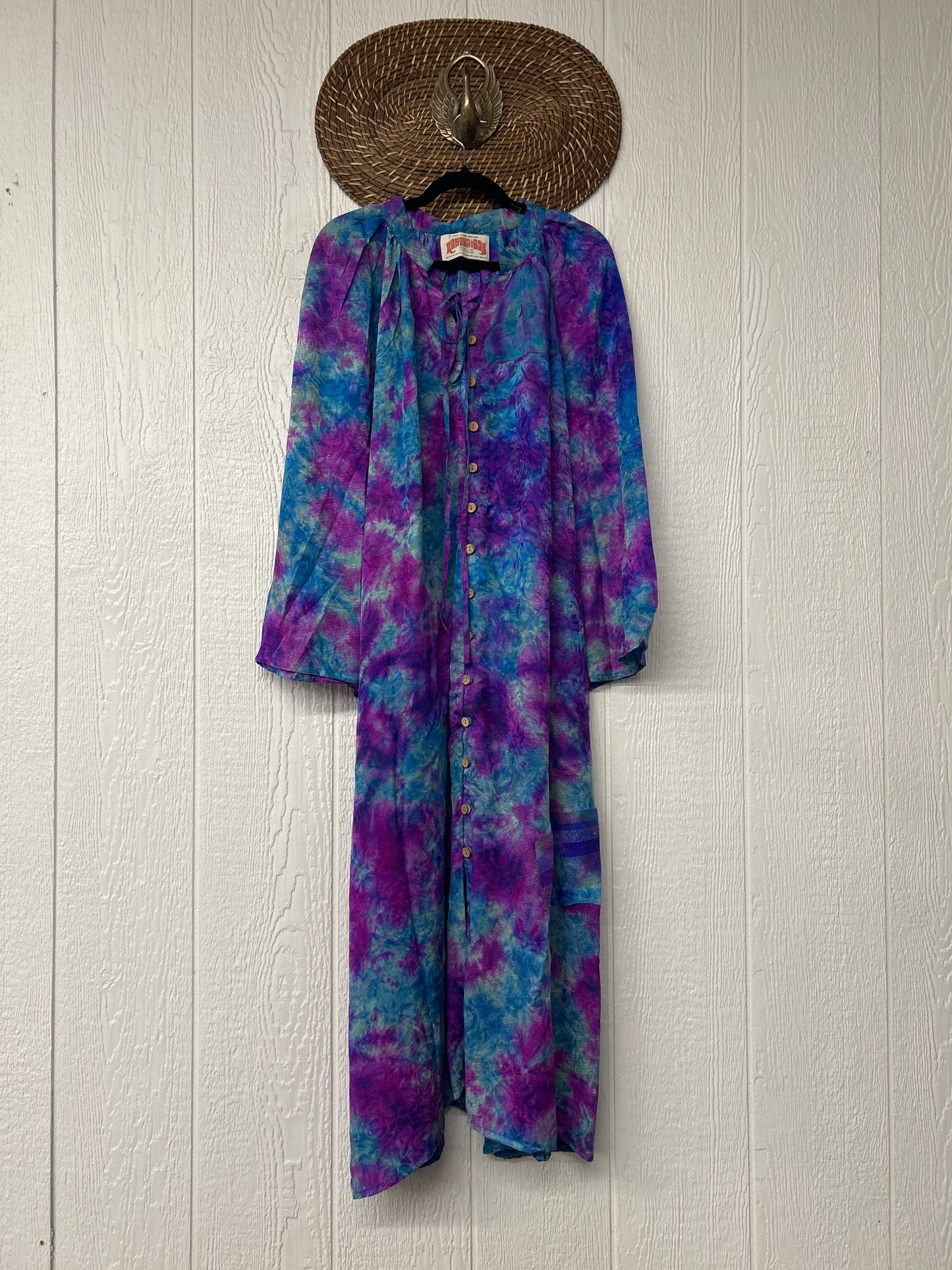 Crepe Sari Woodstock Duster Dress 0226 080