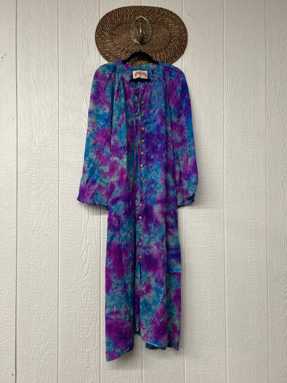 Crepe Sari Woodstock Duster Dress 0226 080