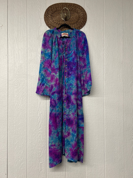 Crepe Sari Woodstock Duster Dress 0226 080