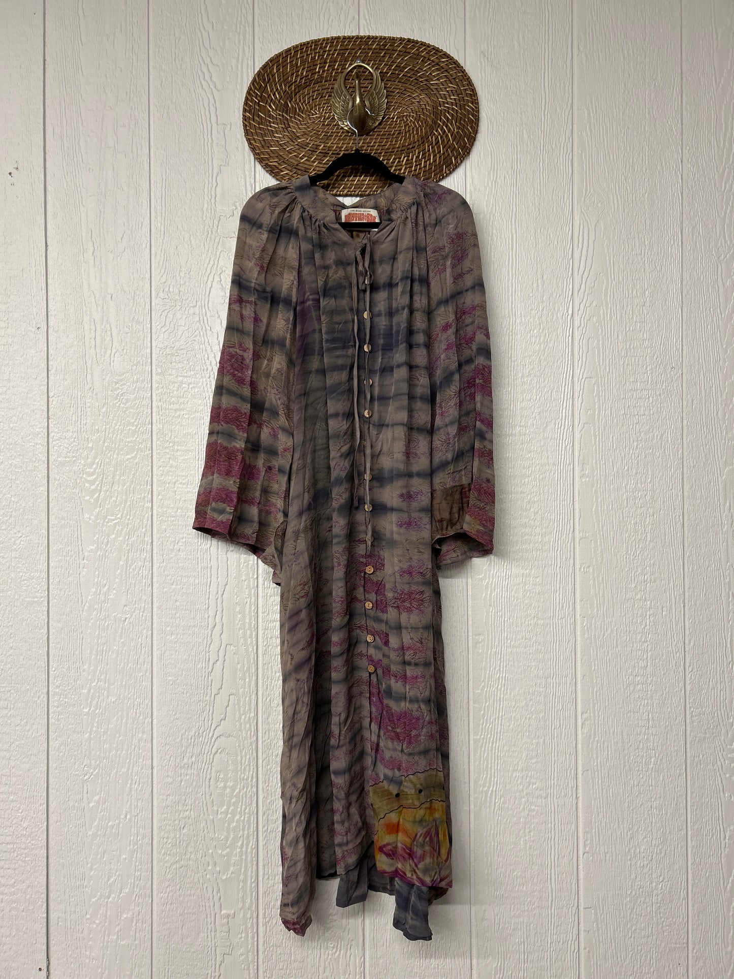Crepe Sari Woodstock Duster Dress 0526 001