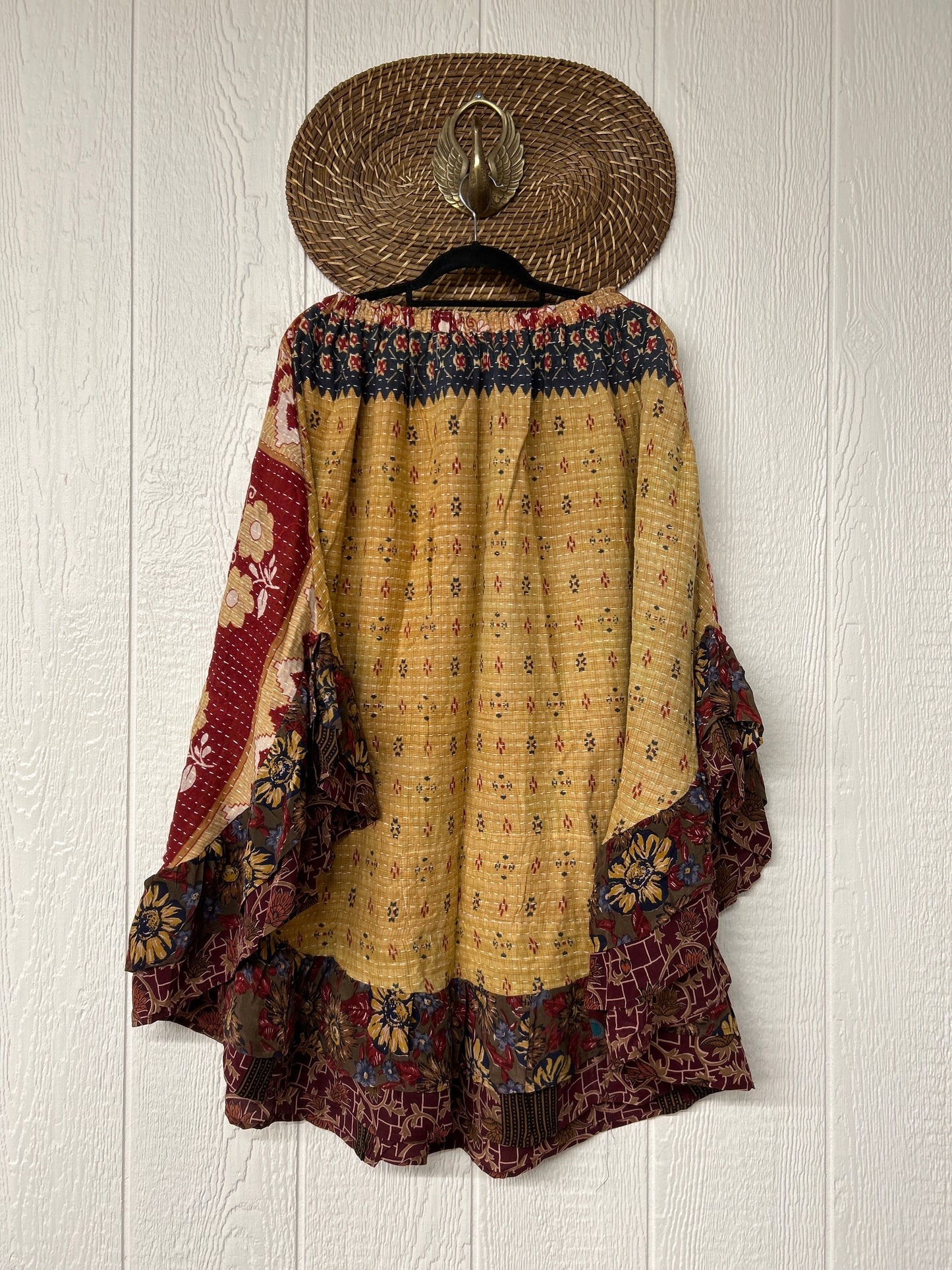 Pareo Kantha Wild Rose Skirt 0426 022
