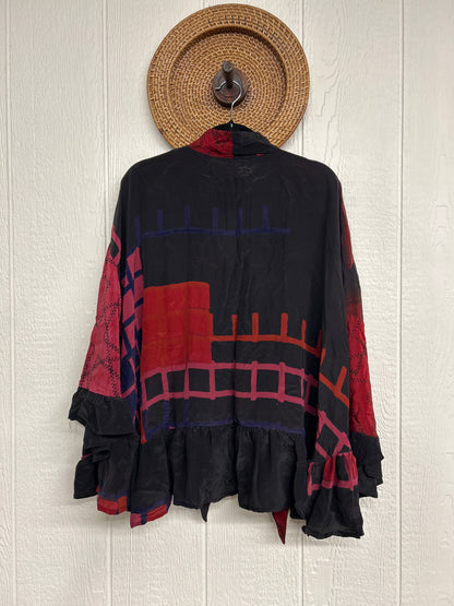 Crepe Sari Wild Rose Top 1225 098