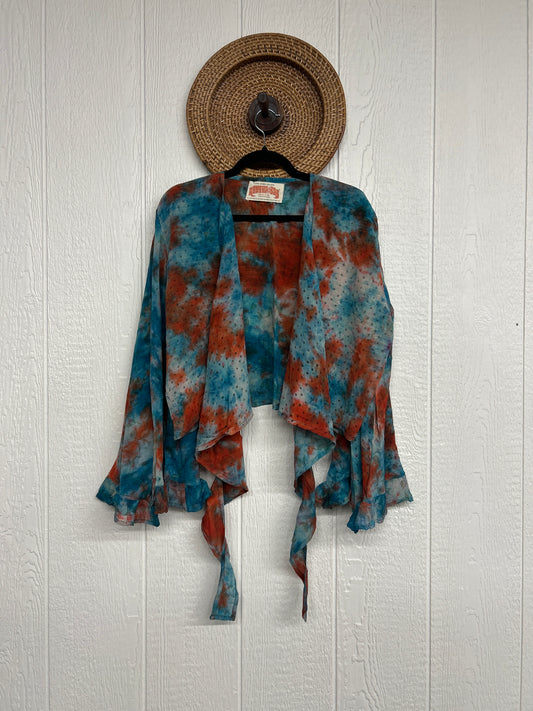 Crepe Sari Zeppelin Crop Shrug 0426 125