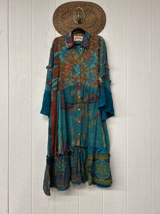 Crepe Sari Rhiannon Duster Dress 0226 058