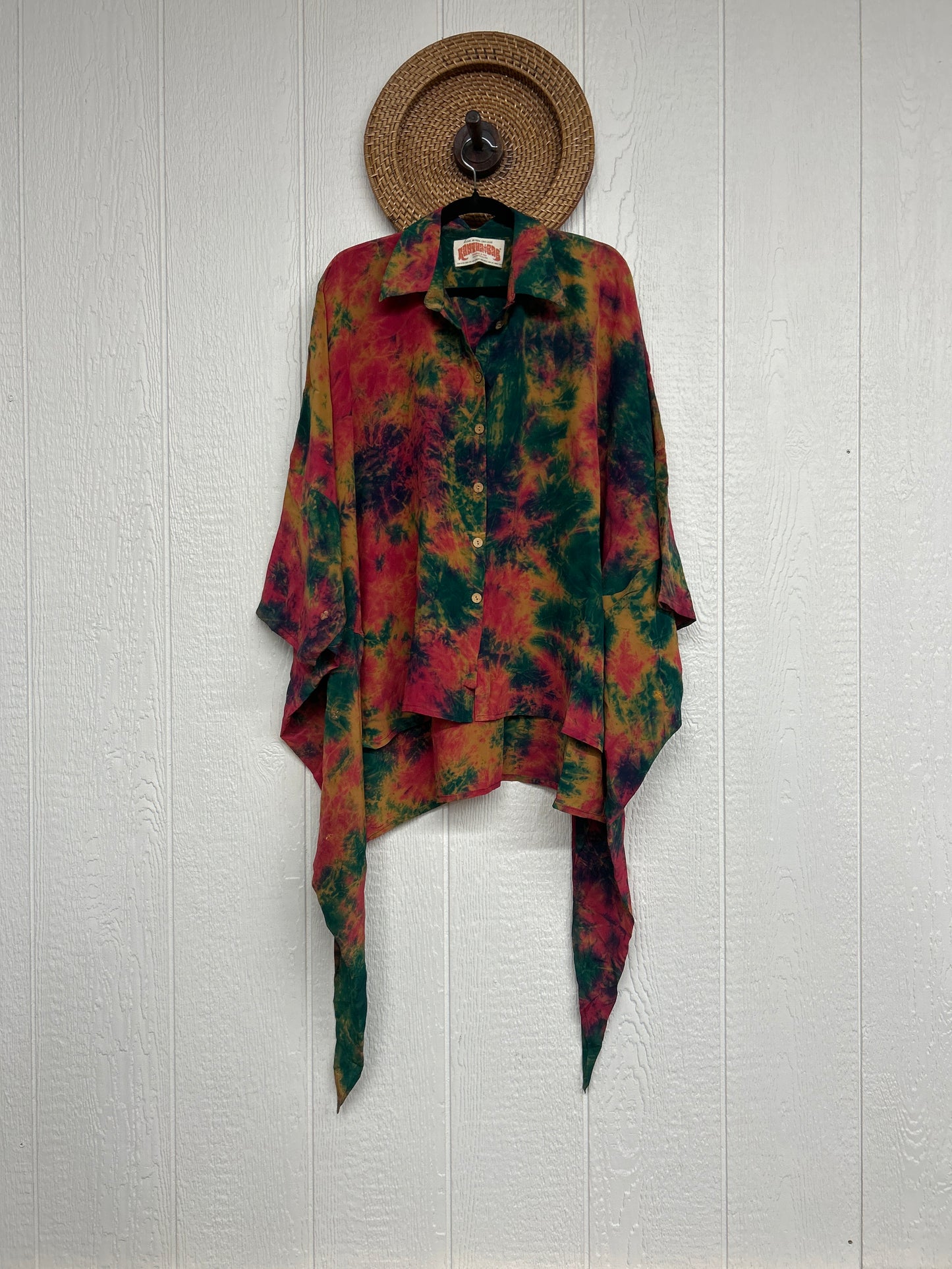 Crepe Sari Summer Nirvana Button Down 0626 138