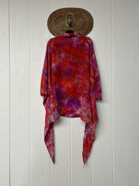Crepe Sari Summer Nirvana Button Down 0626 057