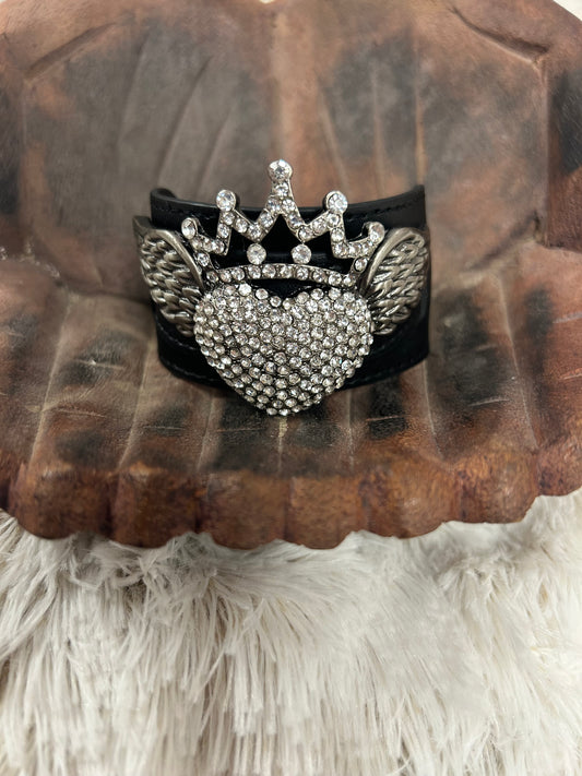 Heart Bracelet w/ Crown - 001