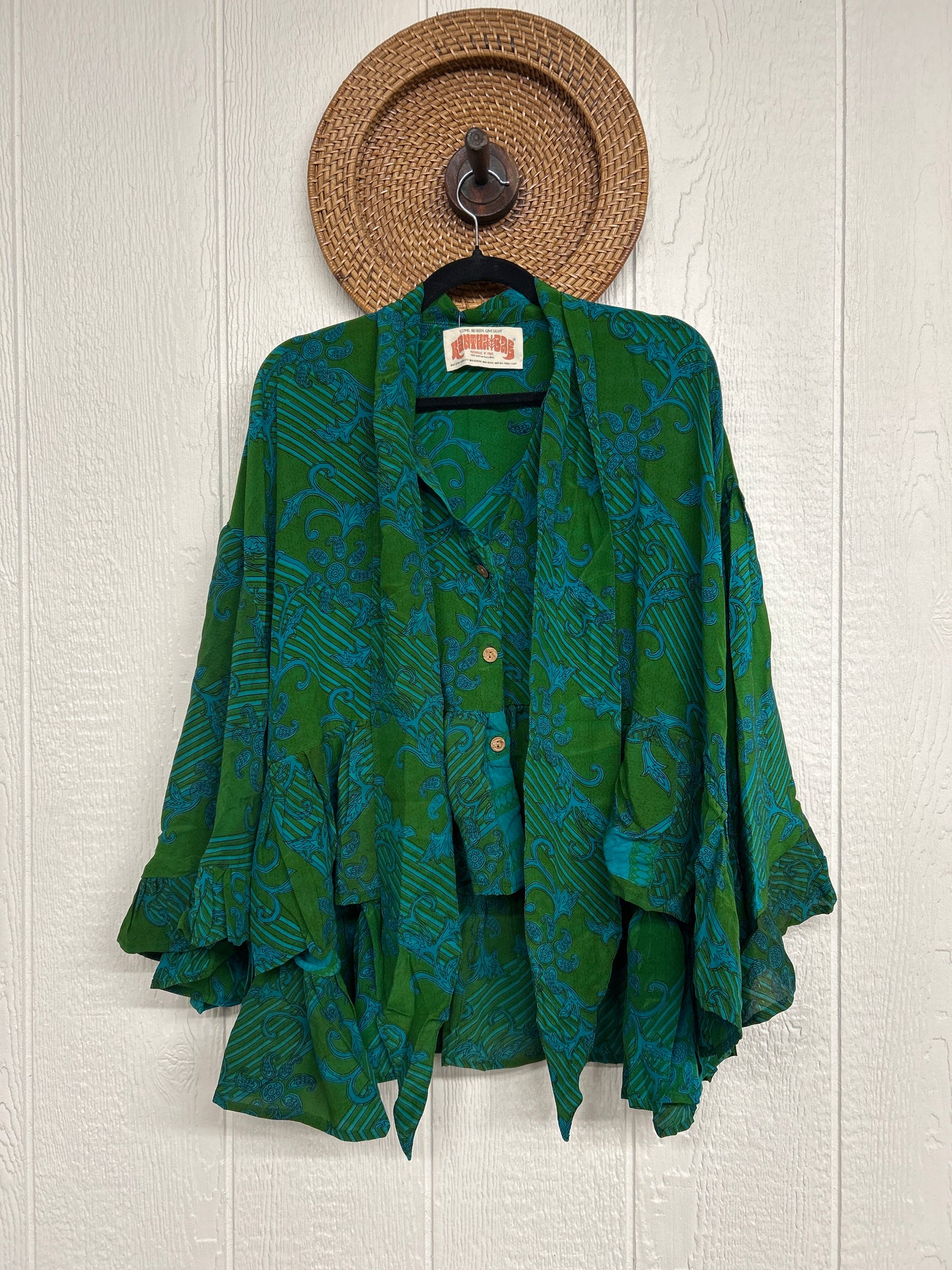 Crepe Sari Wild Rose Top 1225 035