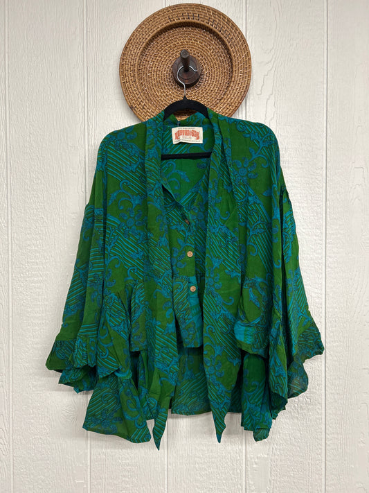 Crepe Sari Wild Rose Top 1225 035