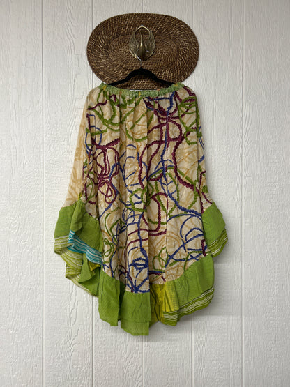 Crepe Wild Rose Skirt 1025 068