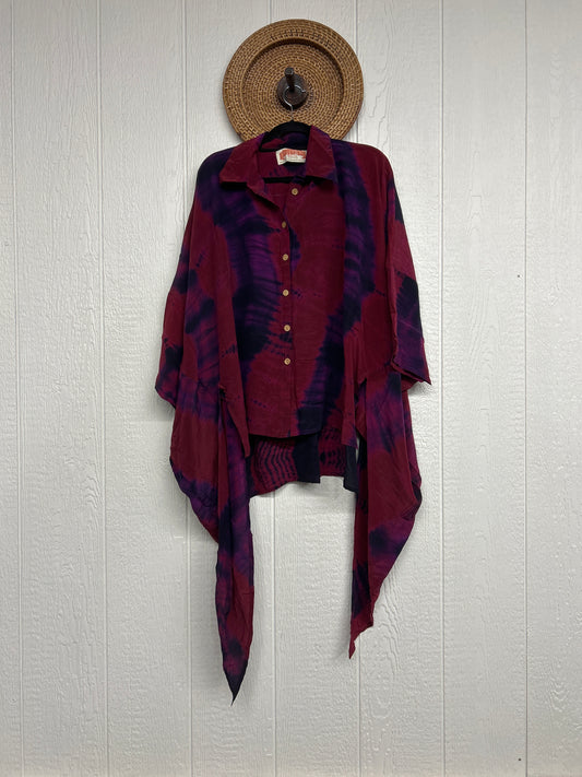 Crepe Sari Summer Nirvana Button Down 0626 229