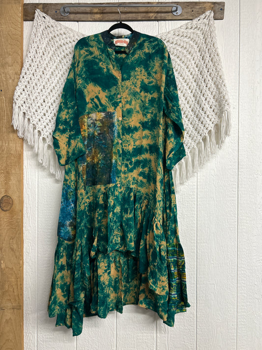 Crepe Sari Dahlia Duster Dress 0326 093