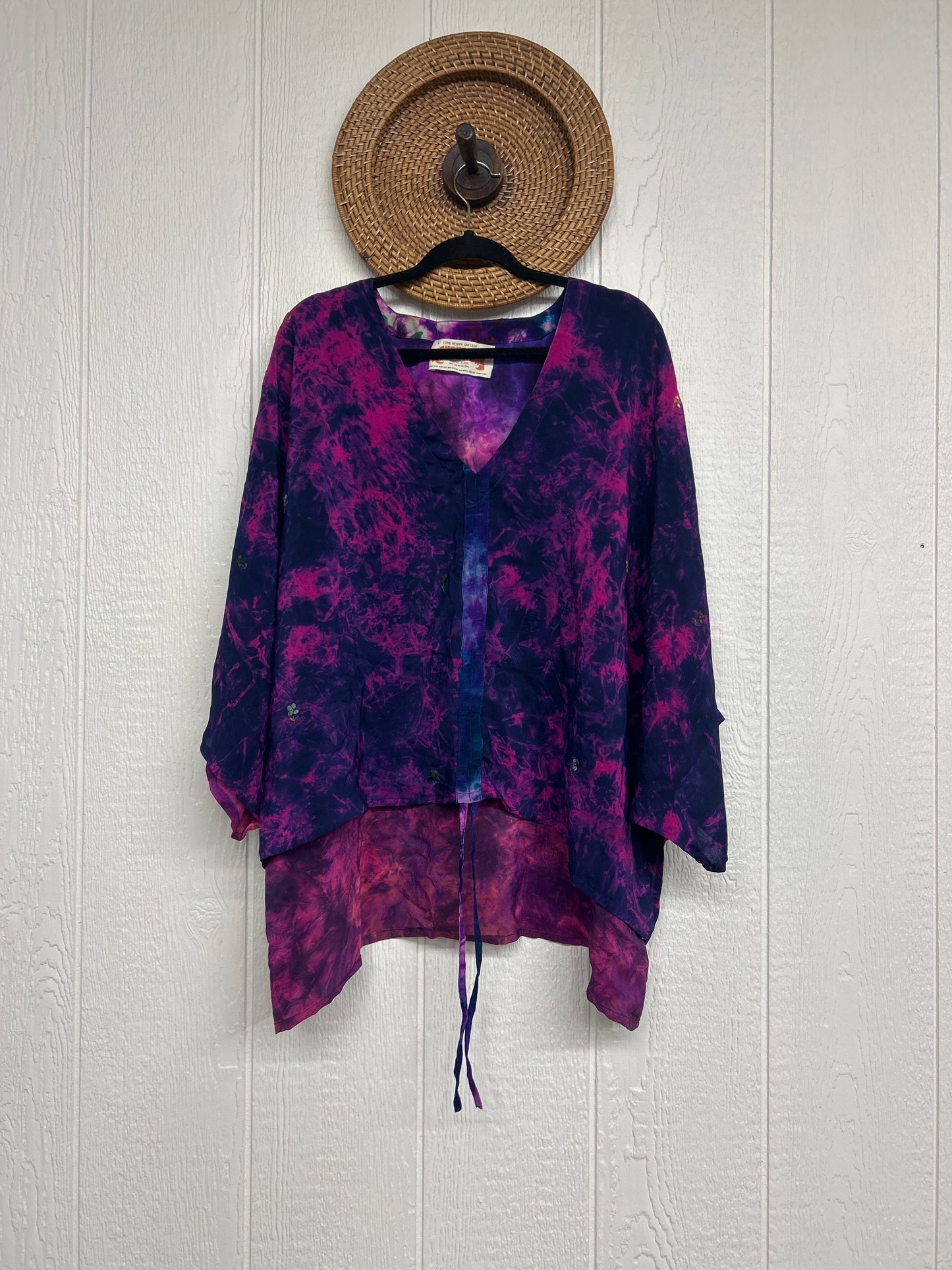 Crepe Sari Hi Lo Butterfly Top 0726 007