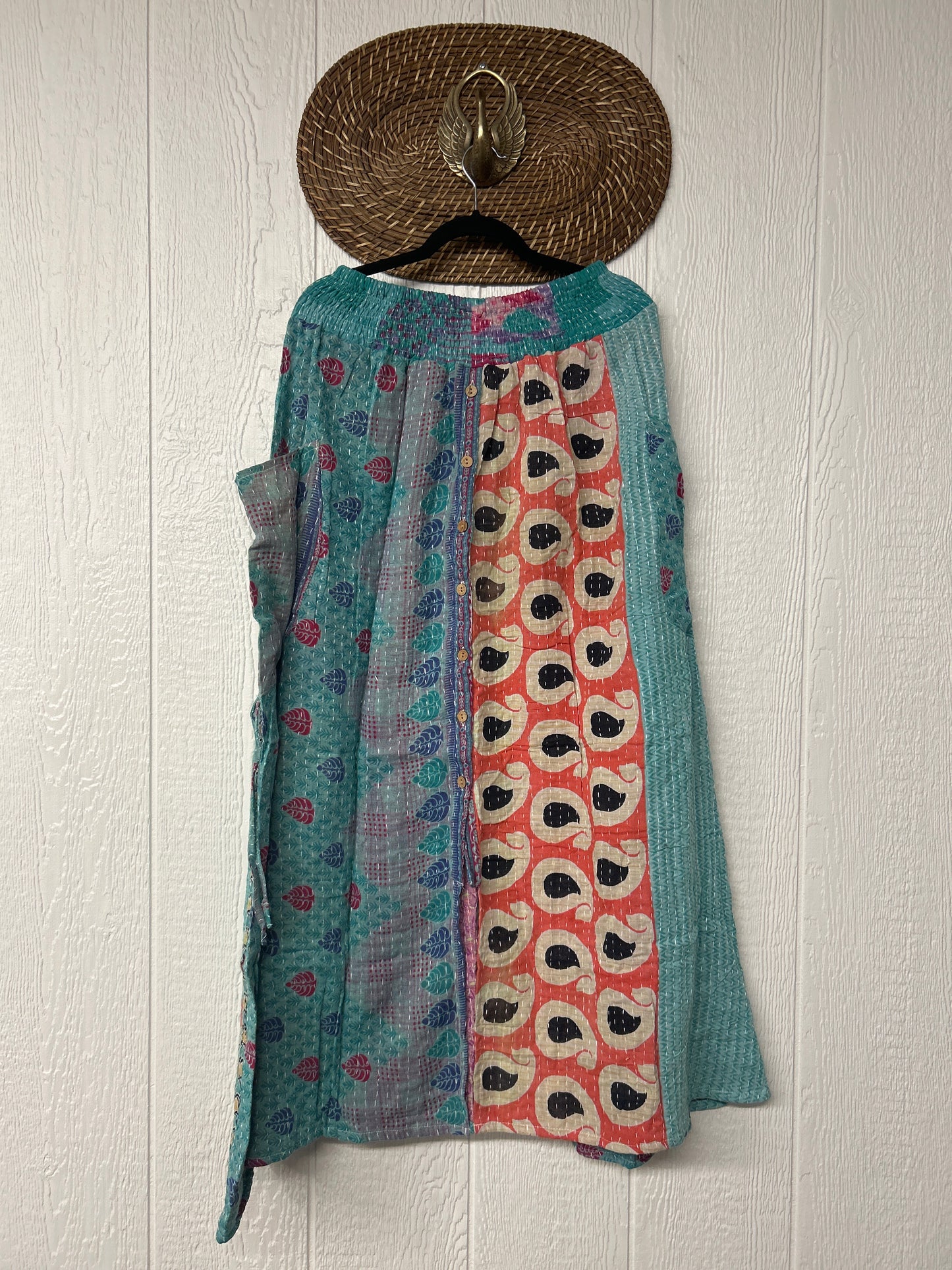Pareo Kantha Butterfly Cargo Skirt 0426 093