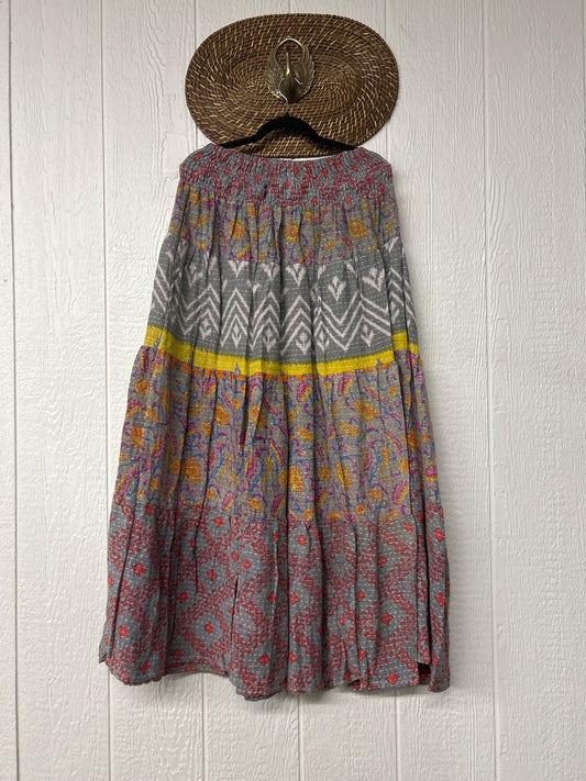 Pareo Kantha Lotus Maxi Skirt 0826 162