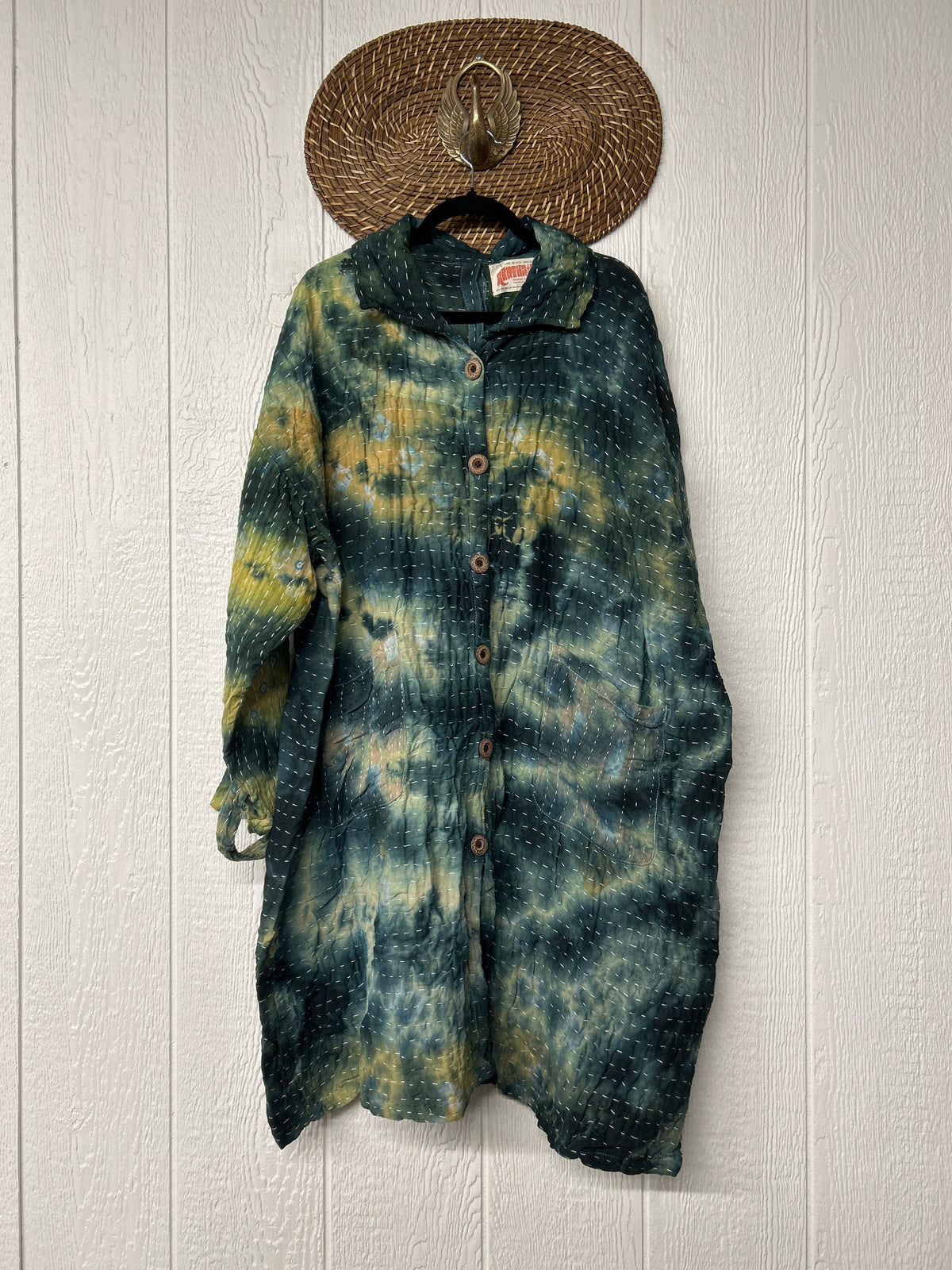 Aura Edit Koverlet Button Down Trench Coat 1026 032