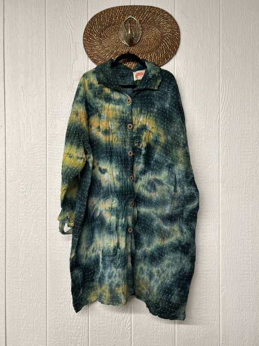 Aura Edit Koverlet Button Down Trench Coat 1026 032
