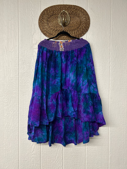 Crepe Sari Dahlia Skirt 1026 008