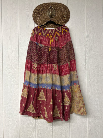 Pareo Kantha Lotus Maxi Skirt 0826 224