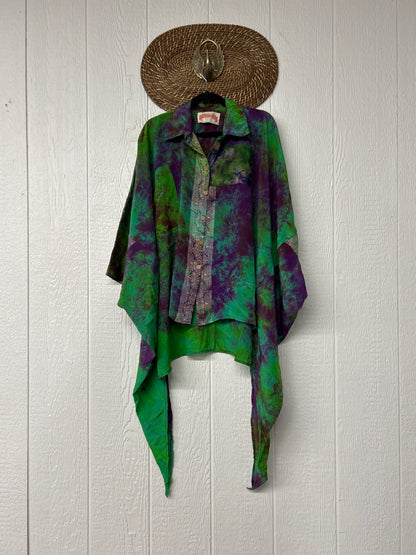 Crepe Sari Summer Nirvana Button Down 0626 178