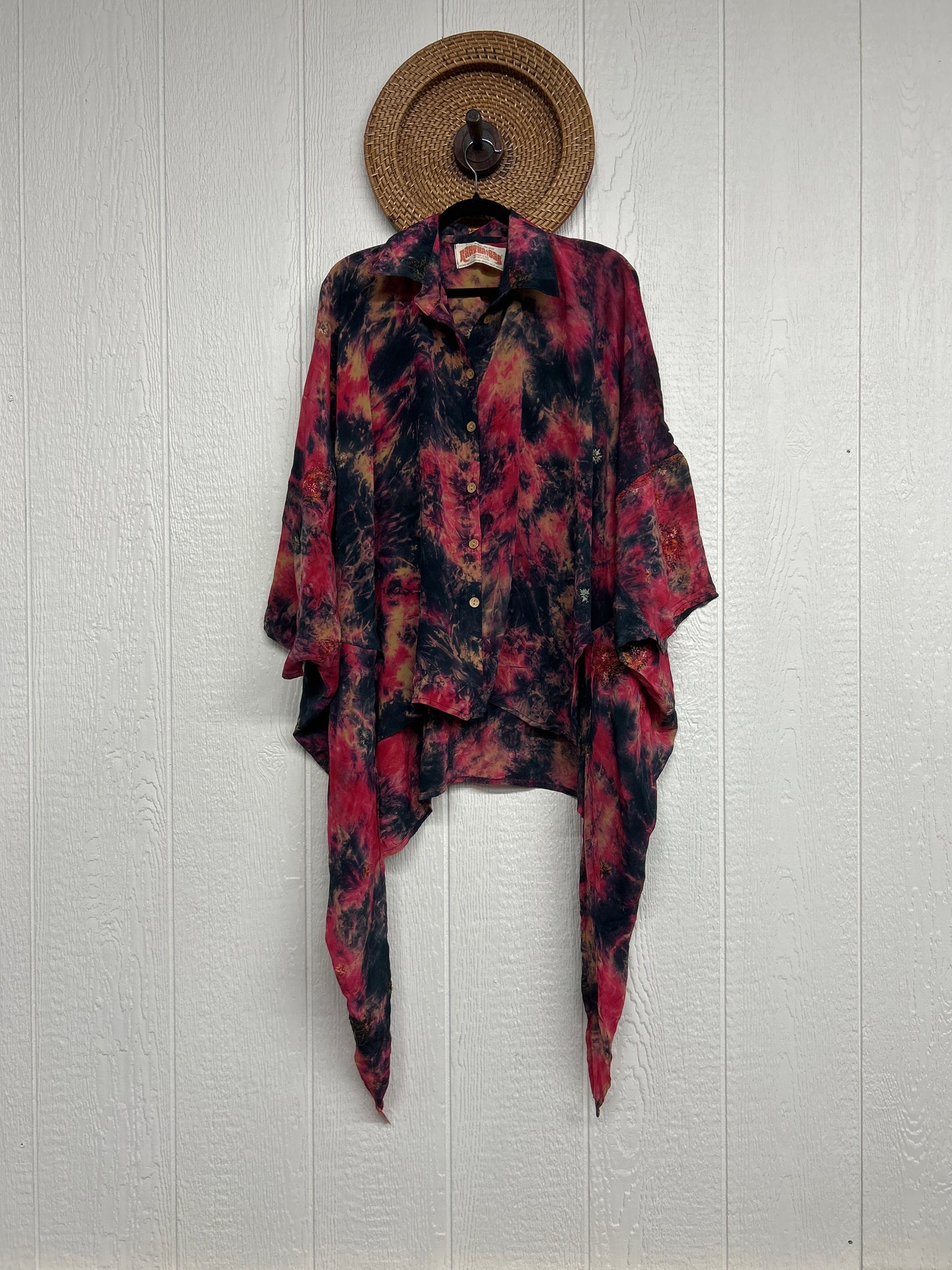 Crepe Sari Summer Nirvana Button Down 0626 233