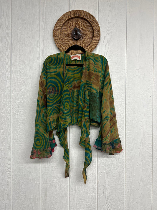 Crepe Sari Zeppelin Crop Shrug 0426 226