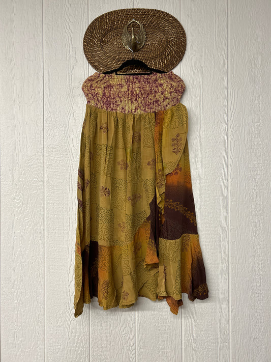 RETAIL Crepe Sari Inner Peace Wrap Skirt 0626 041