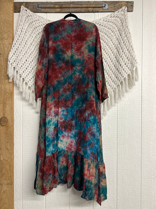 Crepe Sari Dahlia Duster Dress 0326 069