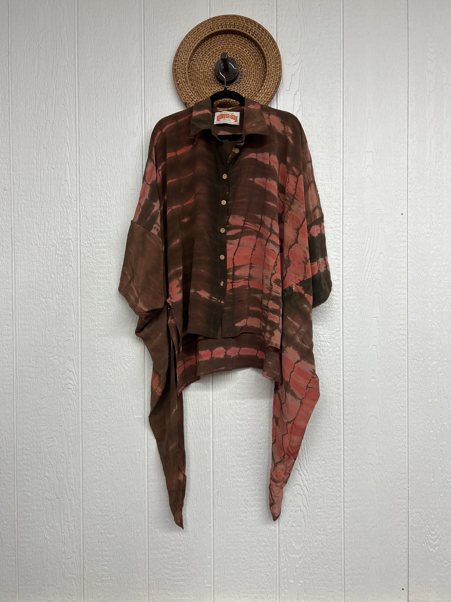 Crepe Sari Summer Nirvana Button Down 0626 135
