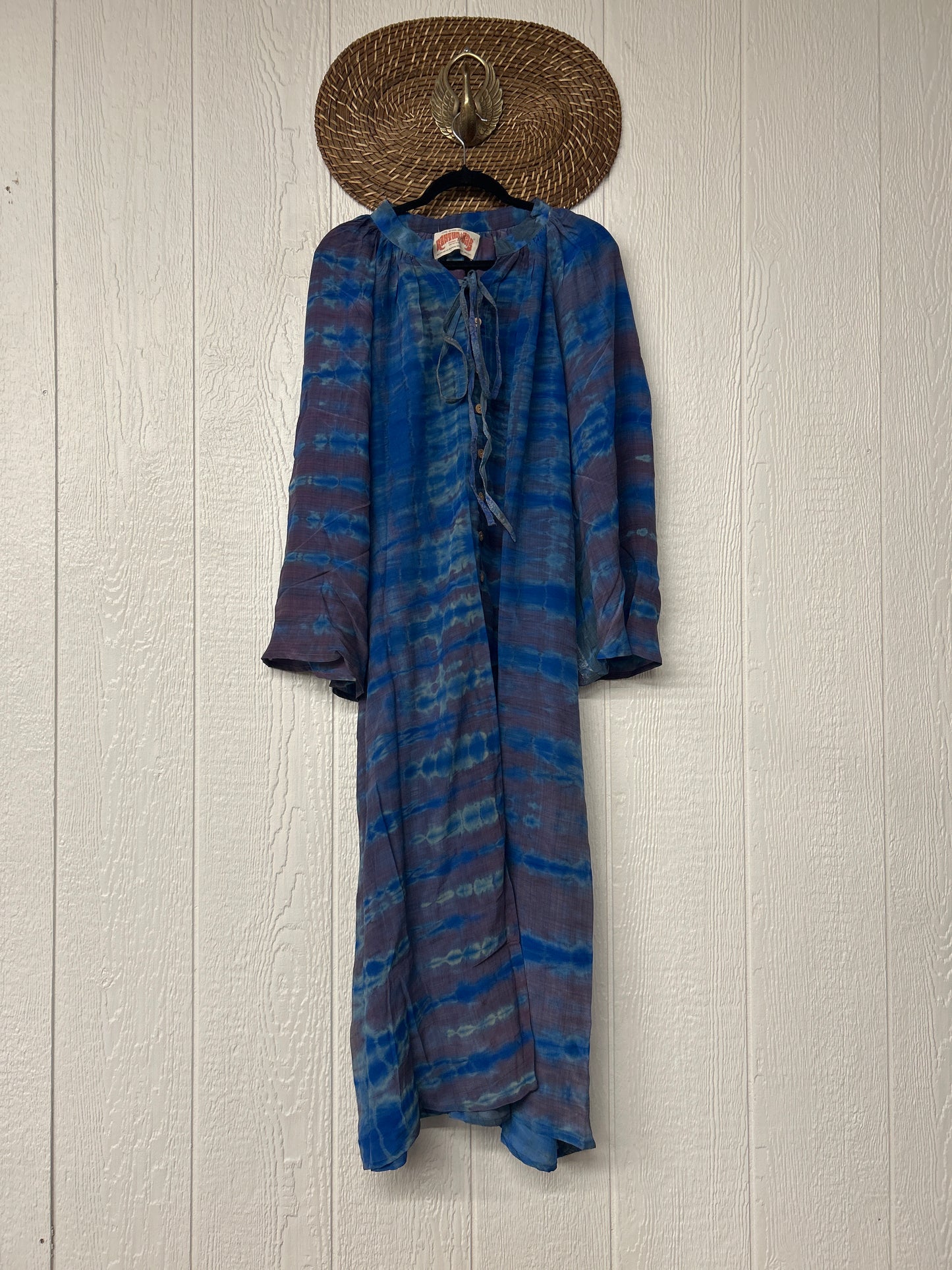 RETAIL Crepe Sari Woodstock Duster Dress 0226 118