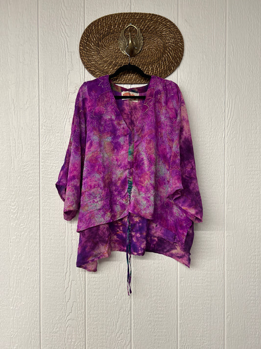 Crepe Sari Hi Lo Butterfly Top 0726 151