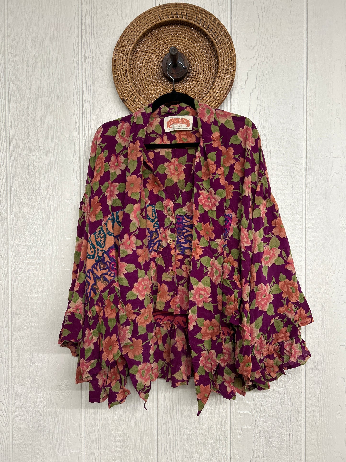 Crepe Sari Wild Rose Top 1225 083