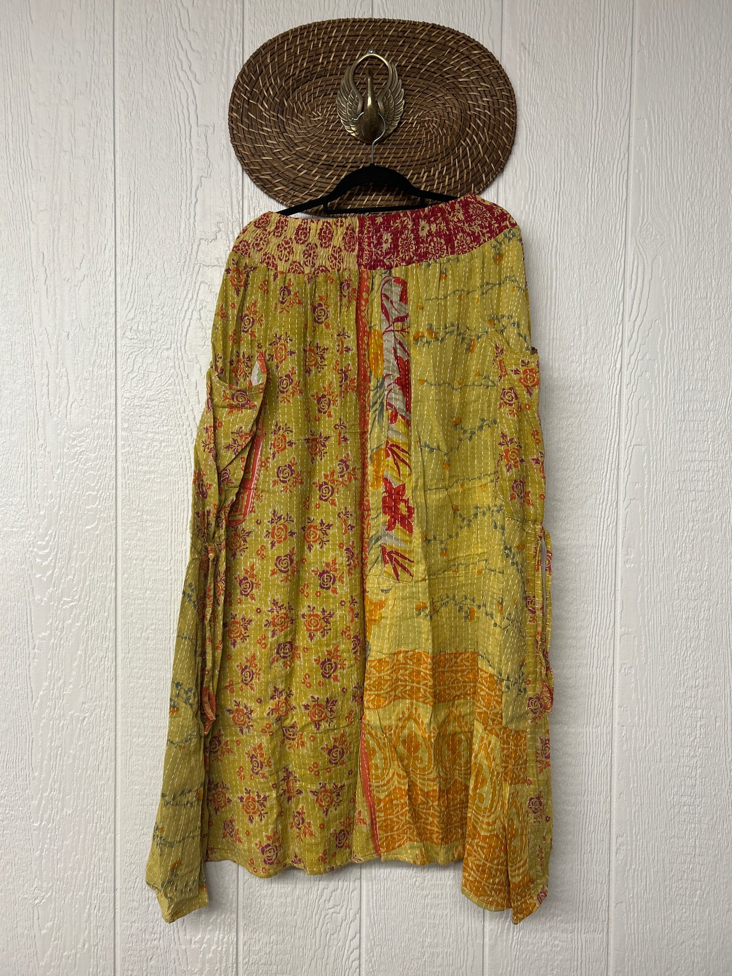 Pareo Kantha Butterfly Cargo Skirt 0426 020