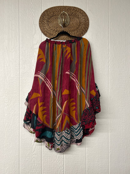 Crepe Wild Rose Skirt 1025 073