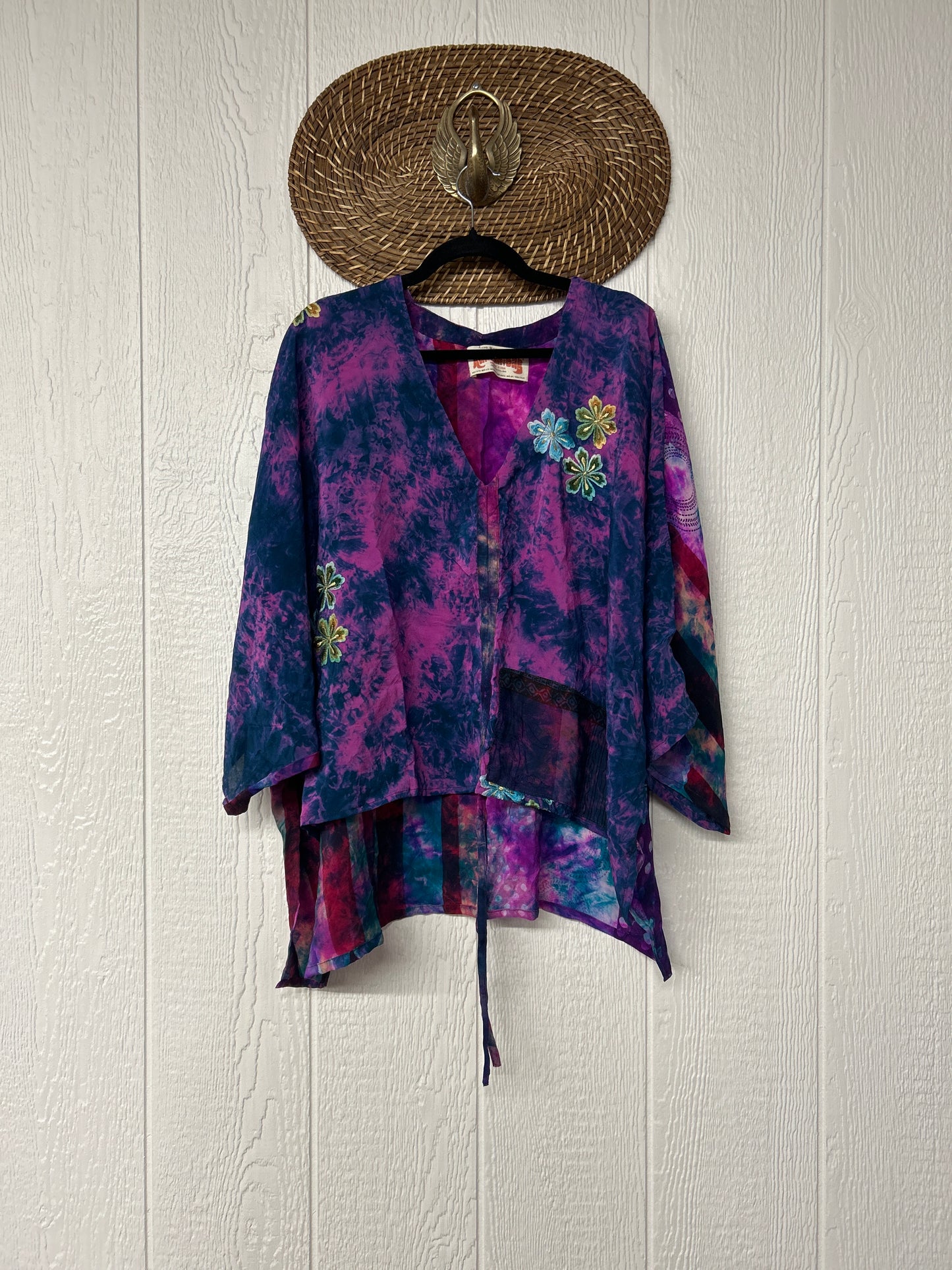 Crepe Sari Hi Lo Butterfly Top 0726 183