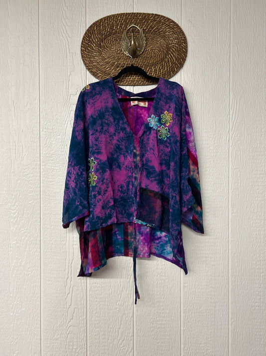 Crepe Sari Hi Lo Butterfly Top 0726 183