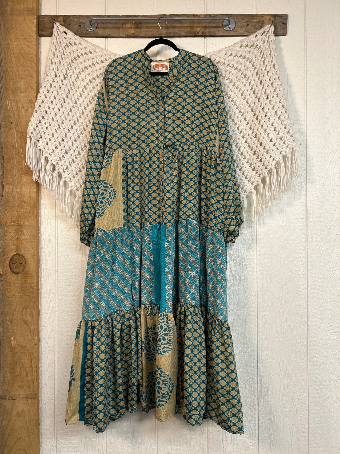 Rasgulla Sari Luminous Maxi Dress 0226 155
