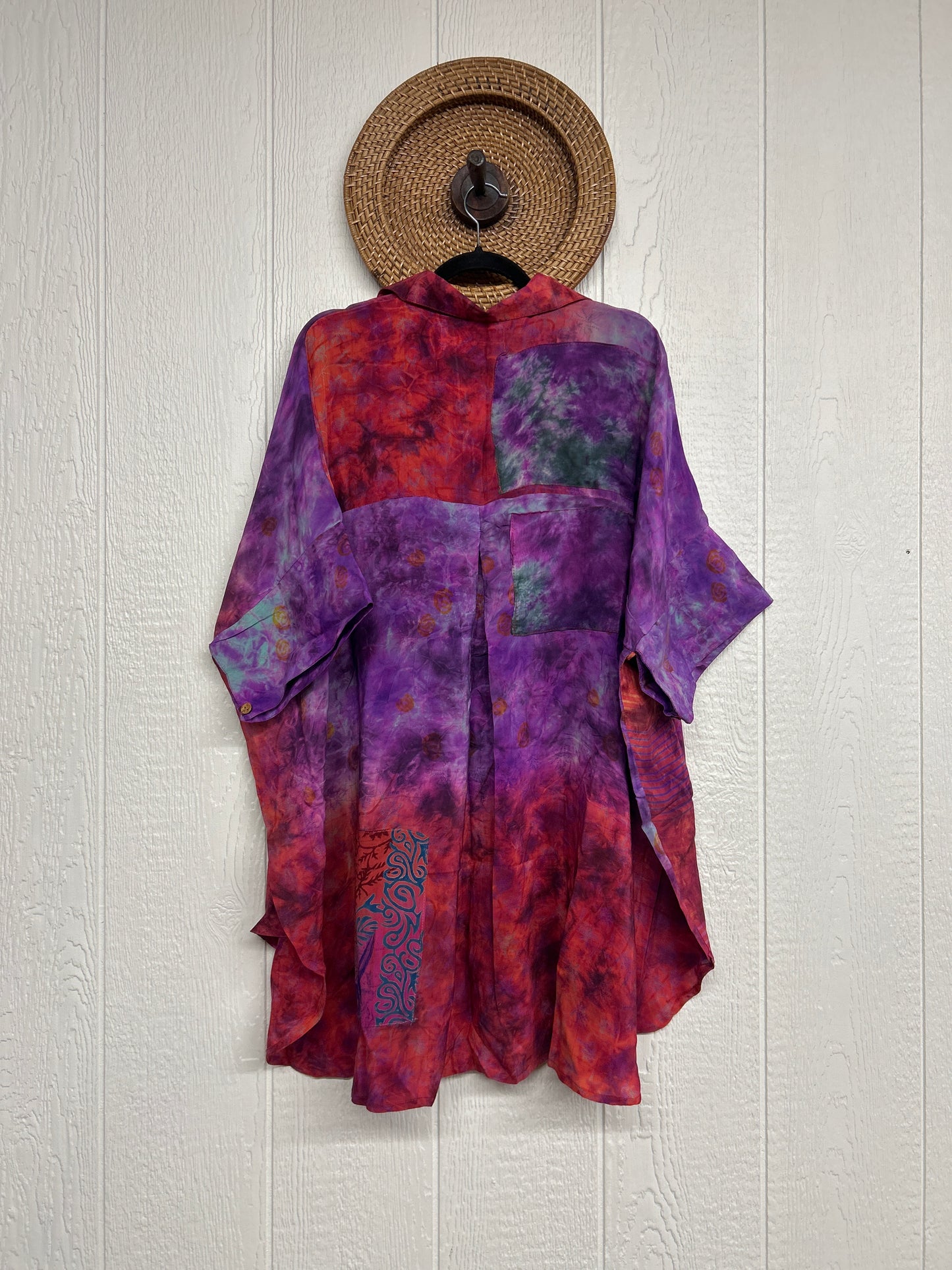 Crepe Sari Free To Be Button Down 0626 142