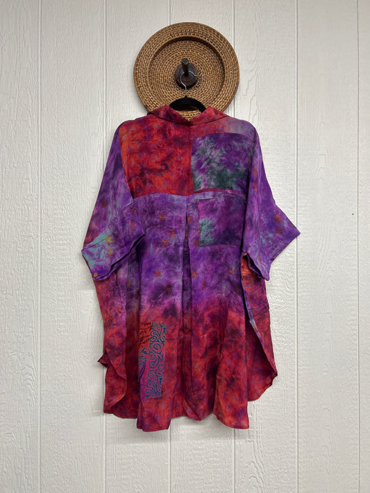 Crepe Sari Free To Be Button Down 0626 142