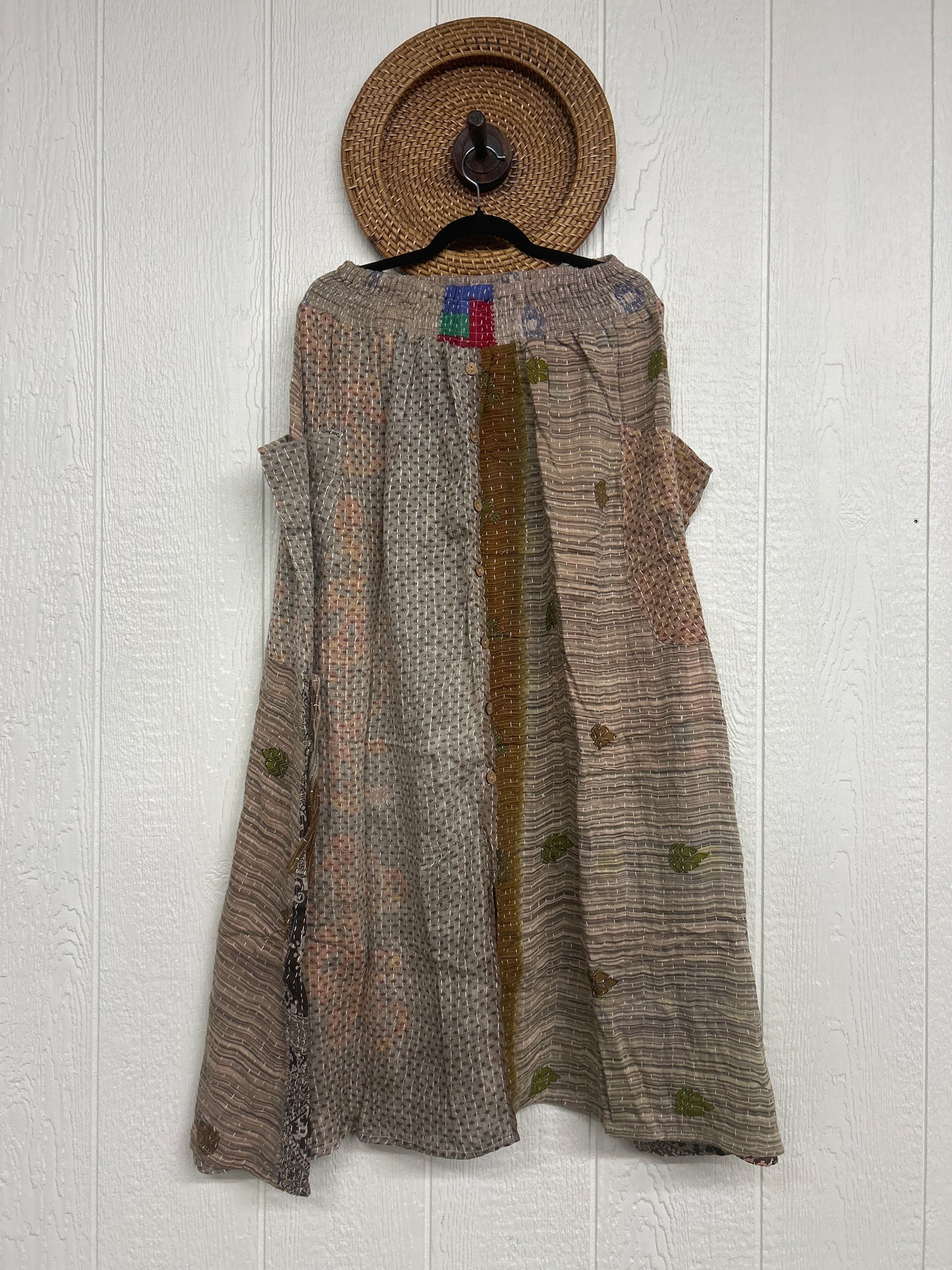 Pareo Kantha Butterfly Cargo Skirt 0426 187