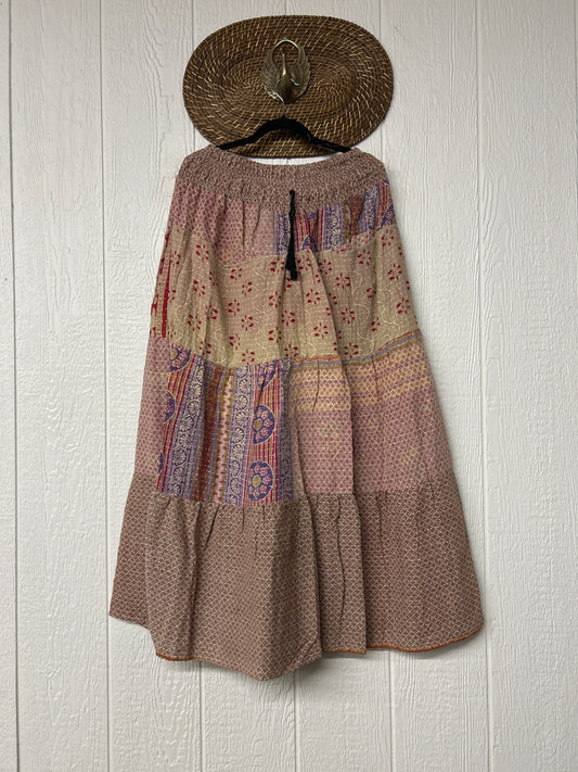 Pareo Kantha Lotus Maxi Skirt 0826 198