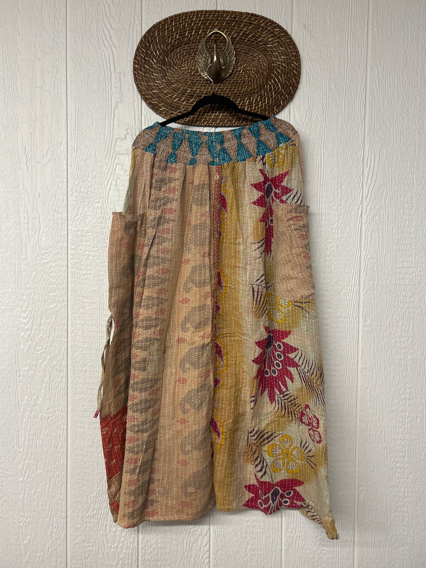 Pareo Kantha Butterfly Cargo Skirt 0426 110