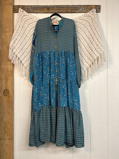 Rasgulla Sari Luminous Maxi Dress 0226 251