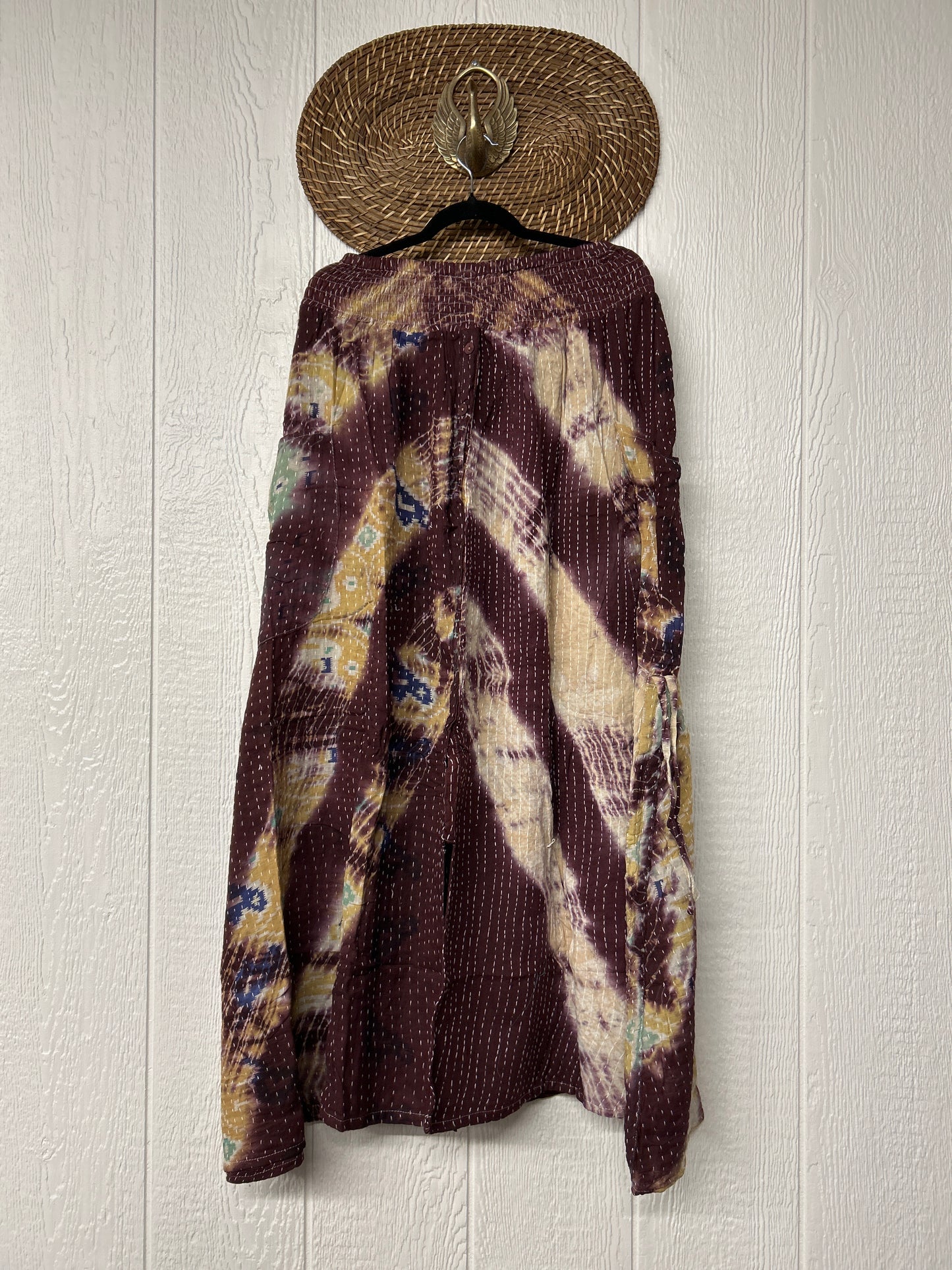 Pareo Kantha Butterfly Cargo Skirt 0526 026