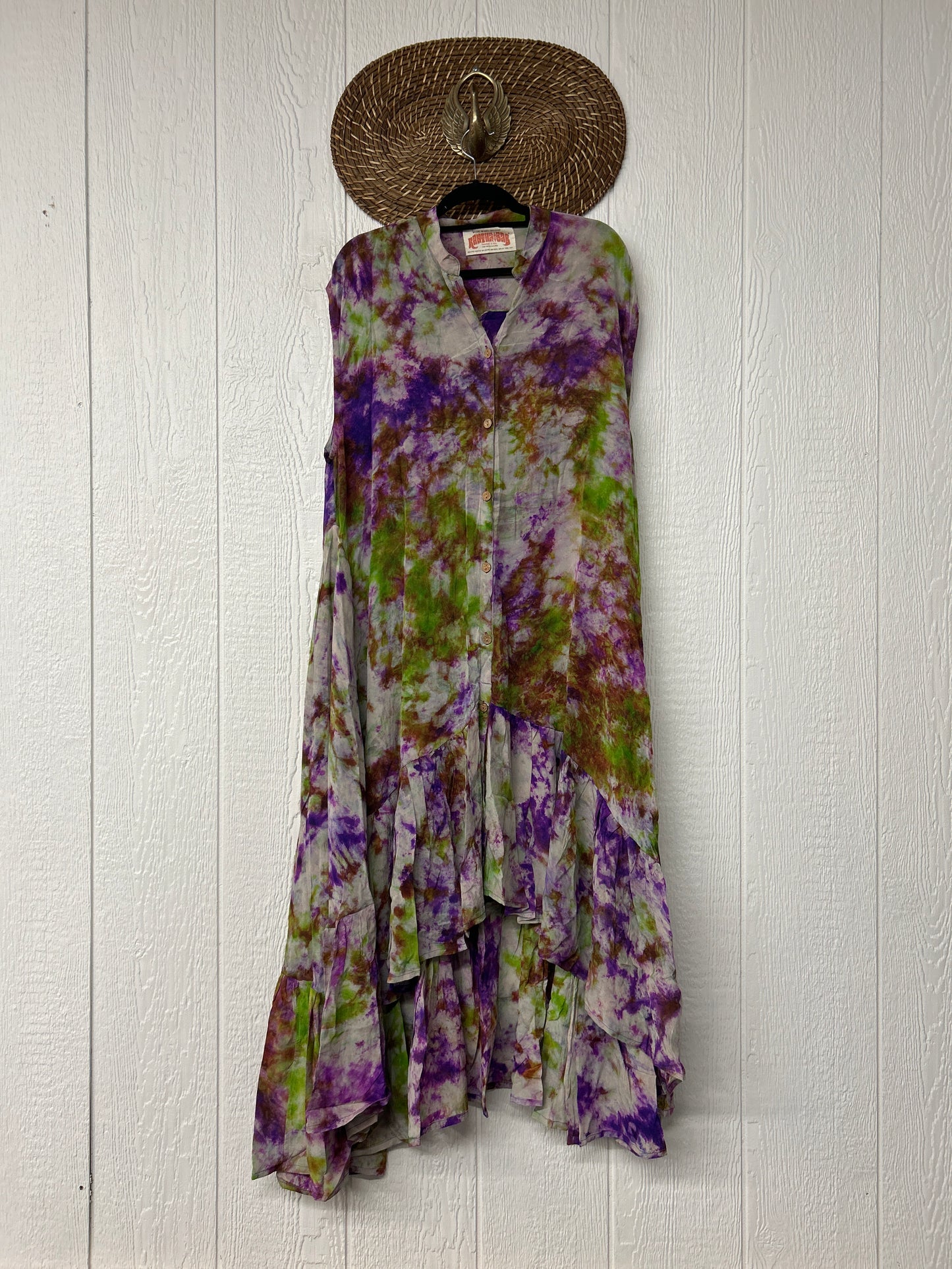 Crepe Sari Summer Dahlia Duster 0726 086