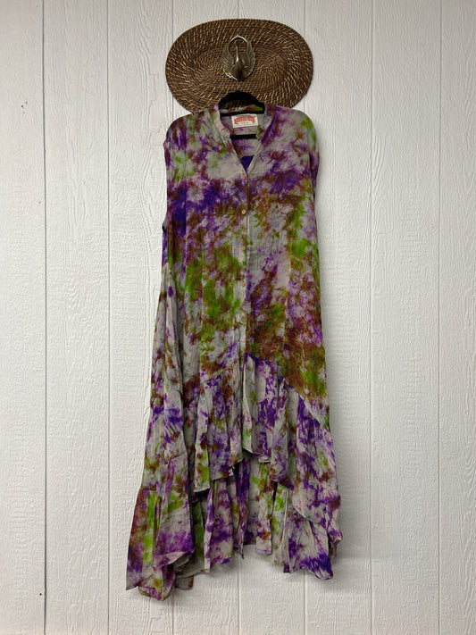 Crepe Sari Summer Dahlia Duster 0726 086