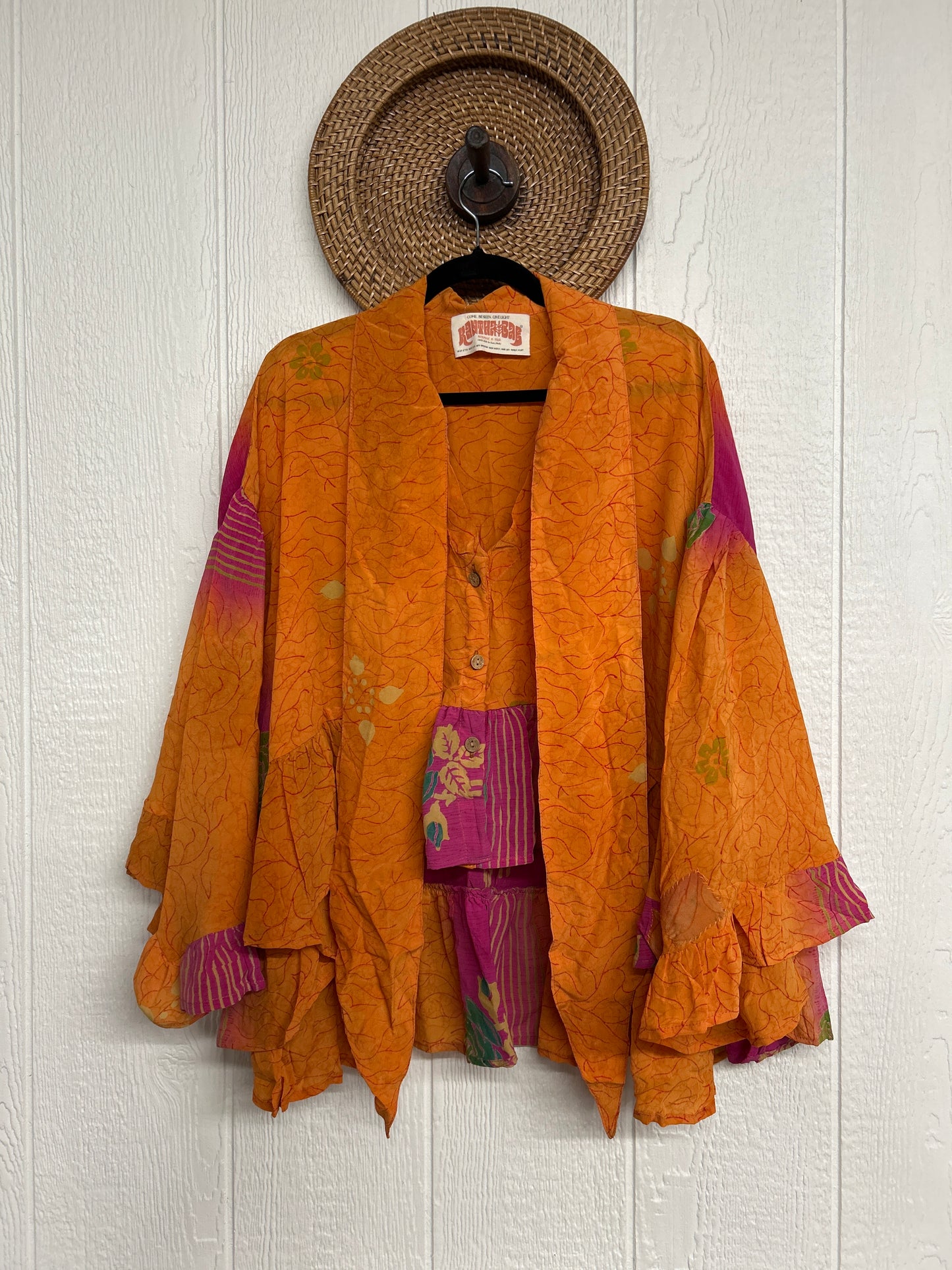 Crepe Sari Wild Rose Top 1225 026