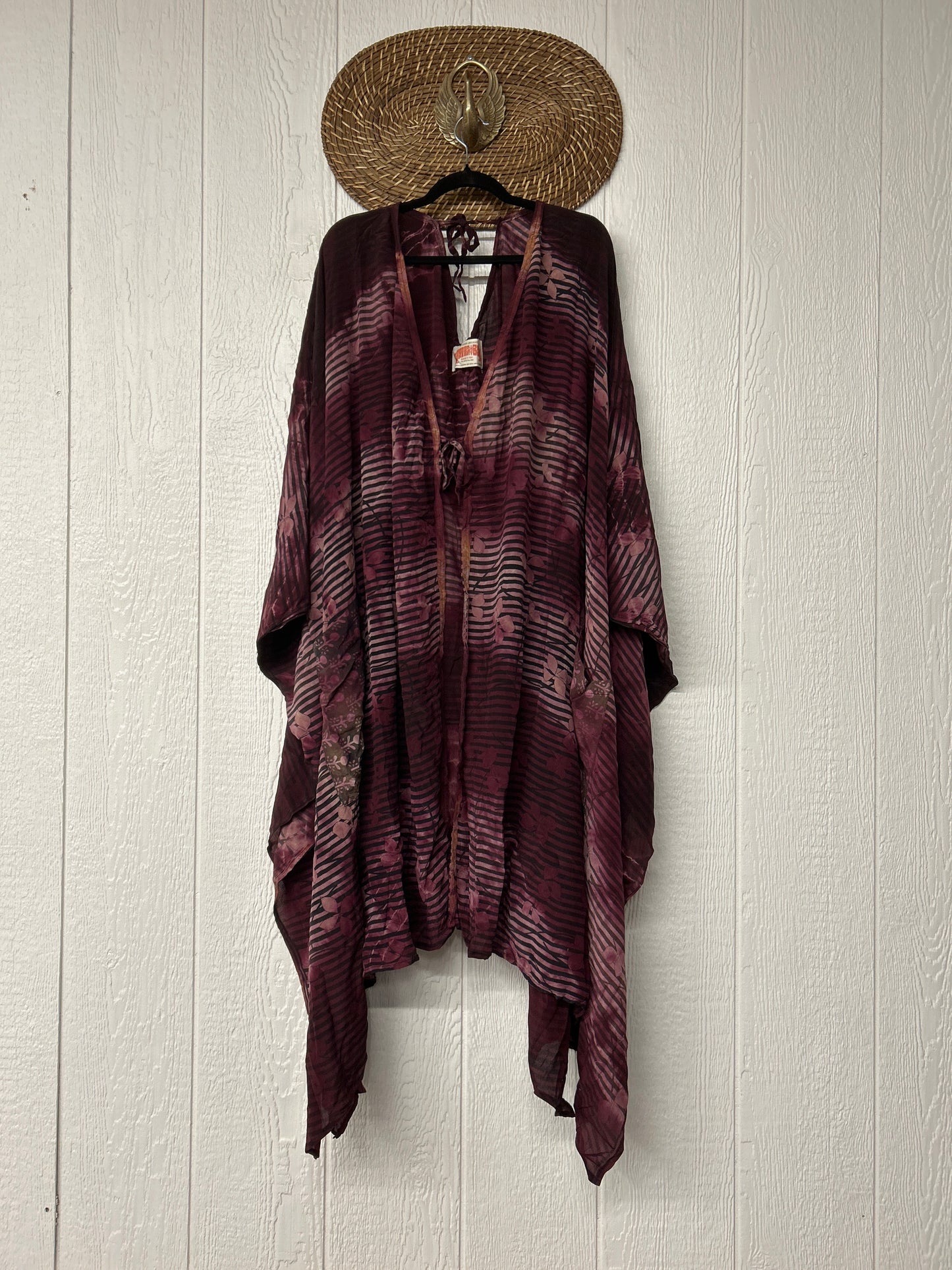 Crepe Sari Orchid Kimono 0626 001