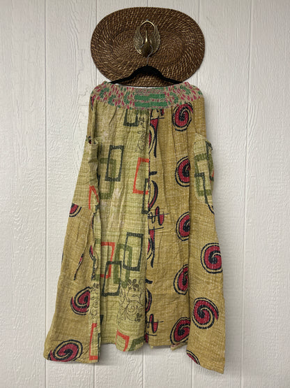 Pareo Kantha Butterfly Cargo Skirt 0426 117