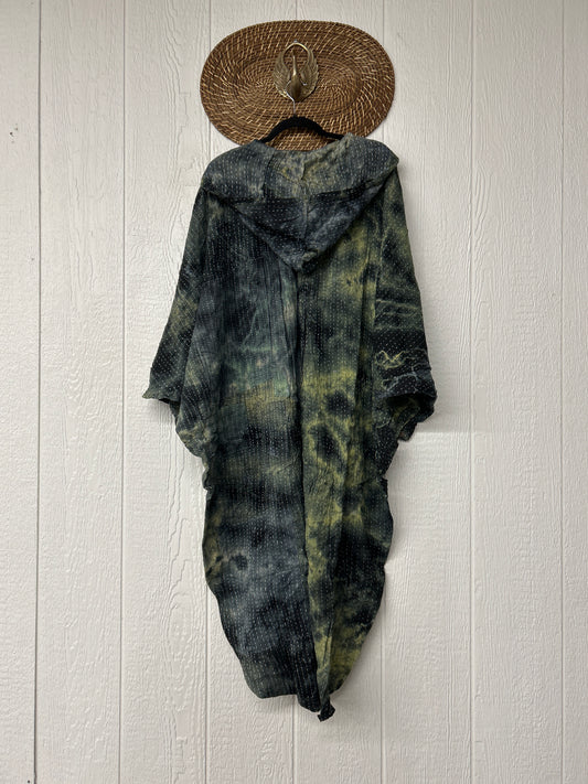 Aura Edit Pareo Kantha Poetic Hoodie Maxi 0726 014